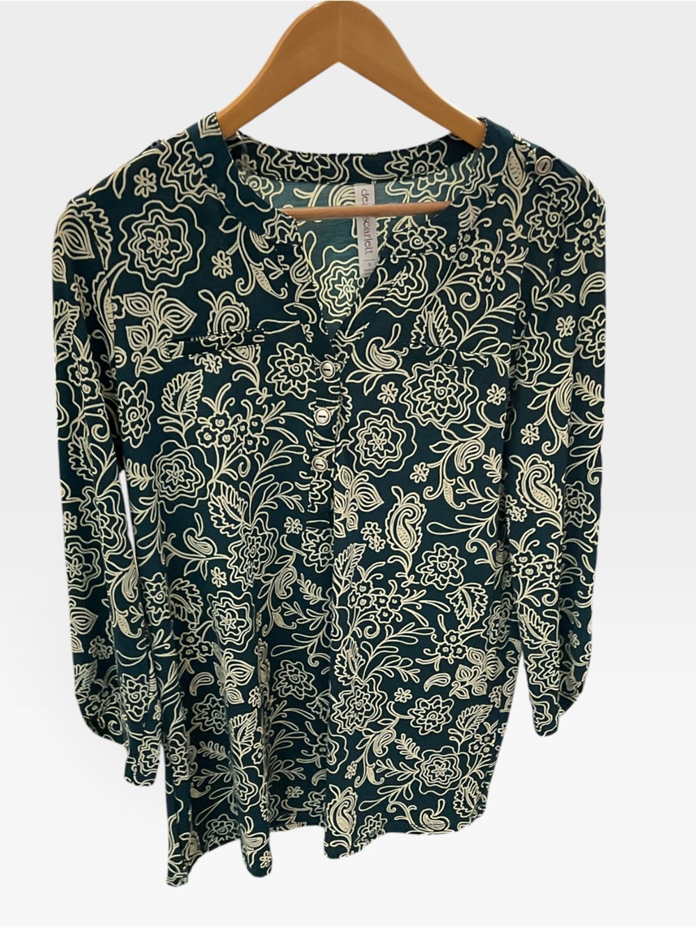 Women’s Floral Print Teal  Tunic Dear Scarlett